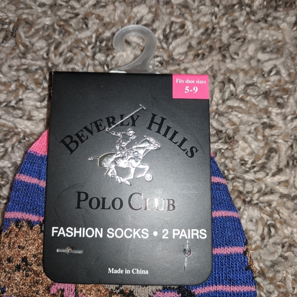 NWT! Beverly Hills Polo Club Socks (2prs) - Picture 3 of 3
